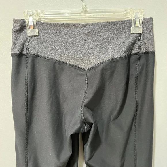 Nike Womens Dri Fit High Rise Long Leggings Black M Wide Leg Athletic Yoga - Picture 6 of 8